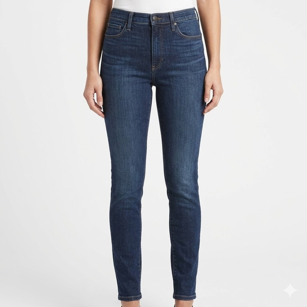 Banana Republic High-Rise Skinny Jeans Olivia Wash Size 14 Women Blue Stretch